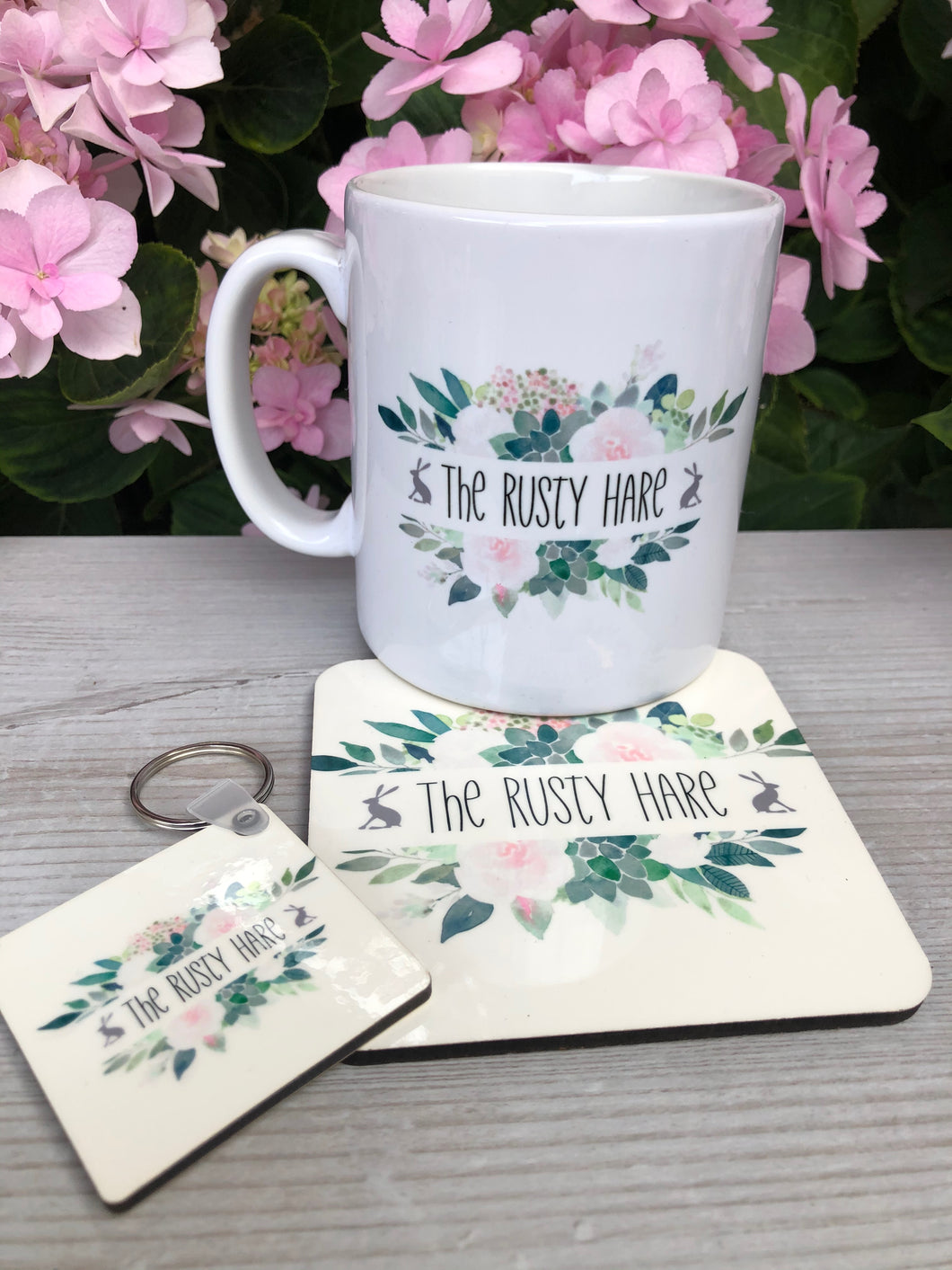 Business mug, coaster and keyring Bundle