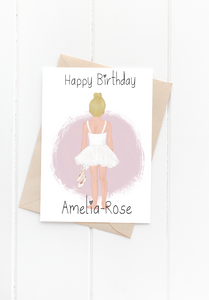 Personalised Ballerina Card