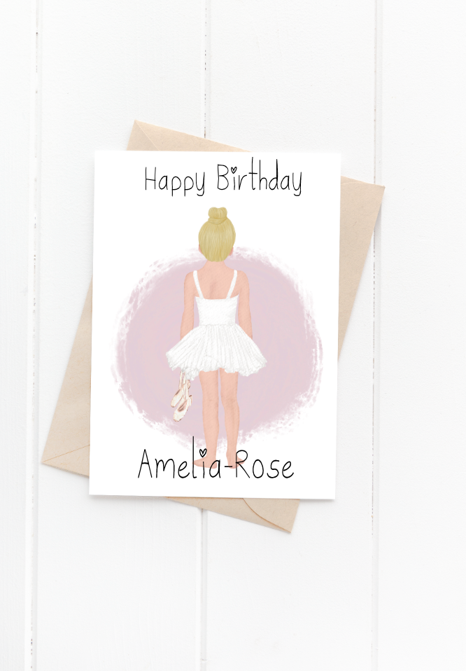 Personalised Ballerina Card